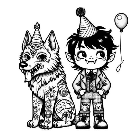 Birthday Dog and Boygoyle #1250