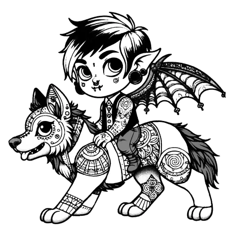 Boygoyle and Dog #1254