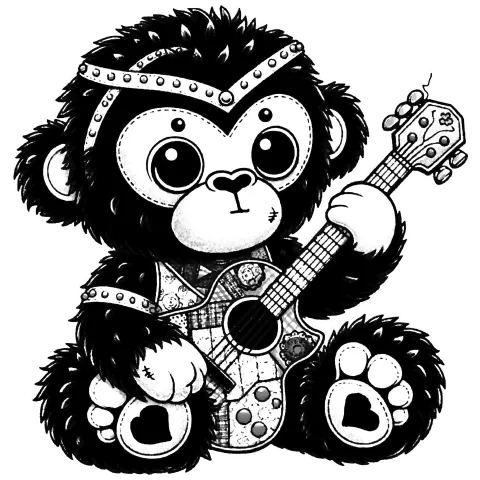 Monkey & Guitar #1903