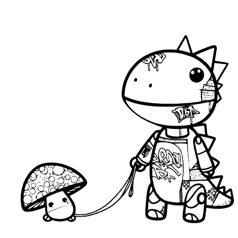 Beargoyle Dino & Mushroom #2012
