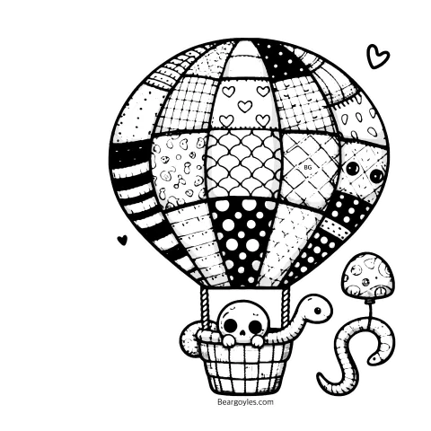 Patchwork Hot Air Balloon #0007 Art Version
