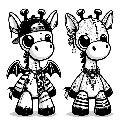 Beargoyle giraffe twins