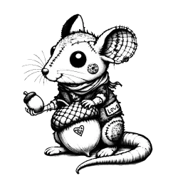 Beargoyle Mouse and Acorns #2301