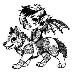 Boygoyle and Dog #1254