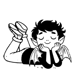 A boygoyle daydreaming