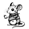 Beargoyle Mouse and Acorns #2301