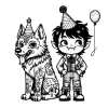 Birthday Dog and Boygoyle #1250