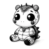 Crocheted Amigurumi turtle brightkin