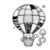 Patchwork Hot Air Balloon #0007 Art Version