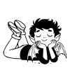 A boygoyle daydreaming