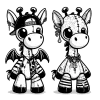 Beargoyle giraffe twins