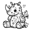 Tattooed rhino and his bird friend.